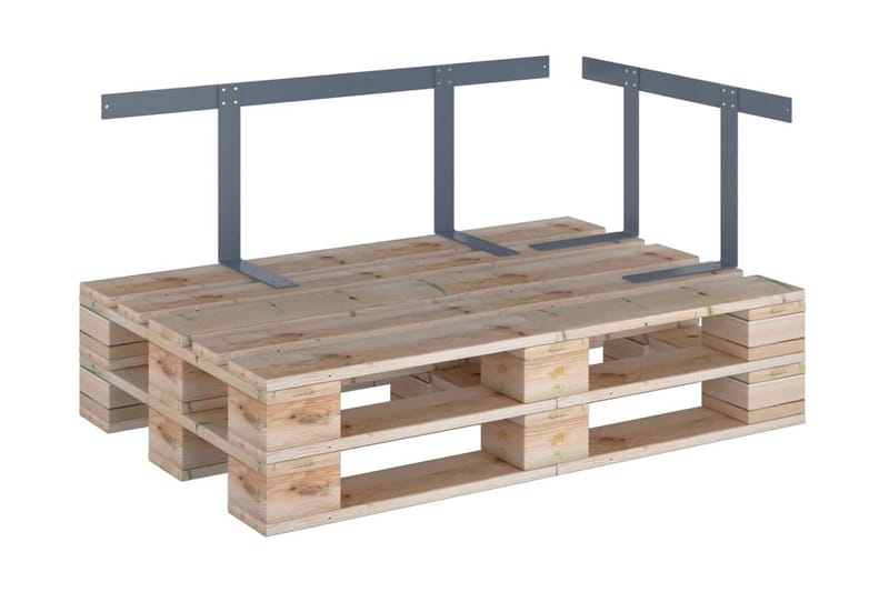 Ryggstöd för Pallsoffa Utomhus ljusgrå 110 cm järn - Grå - Utemöbler - Balkong - Balkongmöbler - Balkongstol