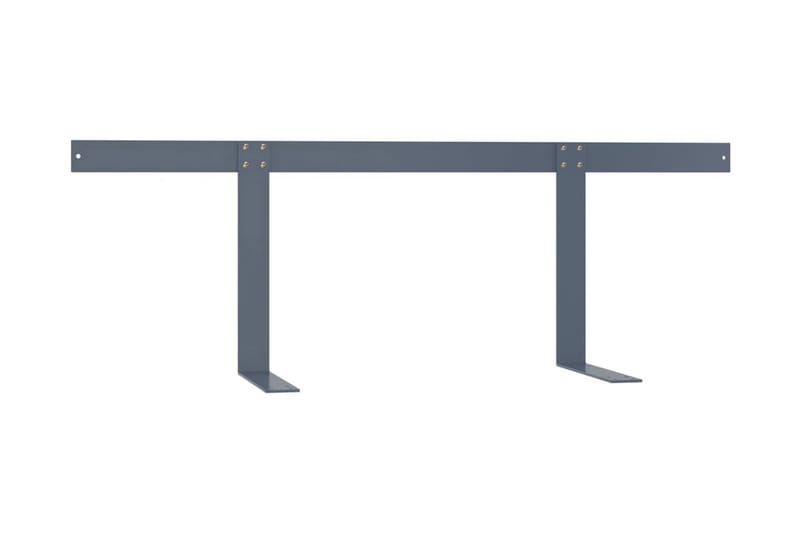 Ryggstöd för pallsoffa ljusgrå 110 cm järn - Grå - Fotpall & pall utomhus - Balkongstol