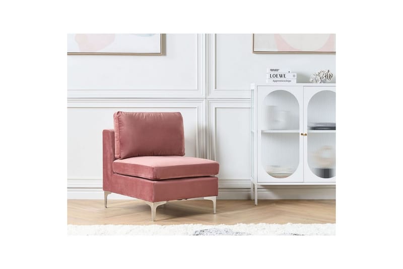 Sitssektion Evja Rosa - Rosa - Utemöbler - Loungemöbler - Modulsoffa utomhus - Mittmodul utesoffa