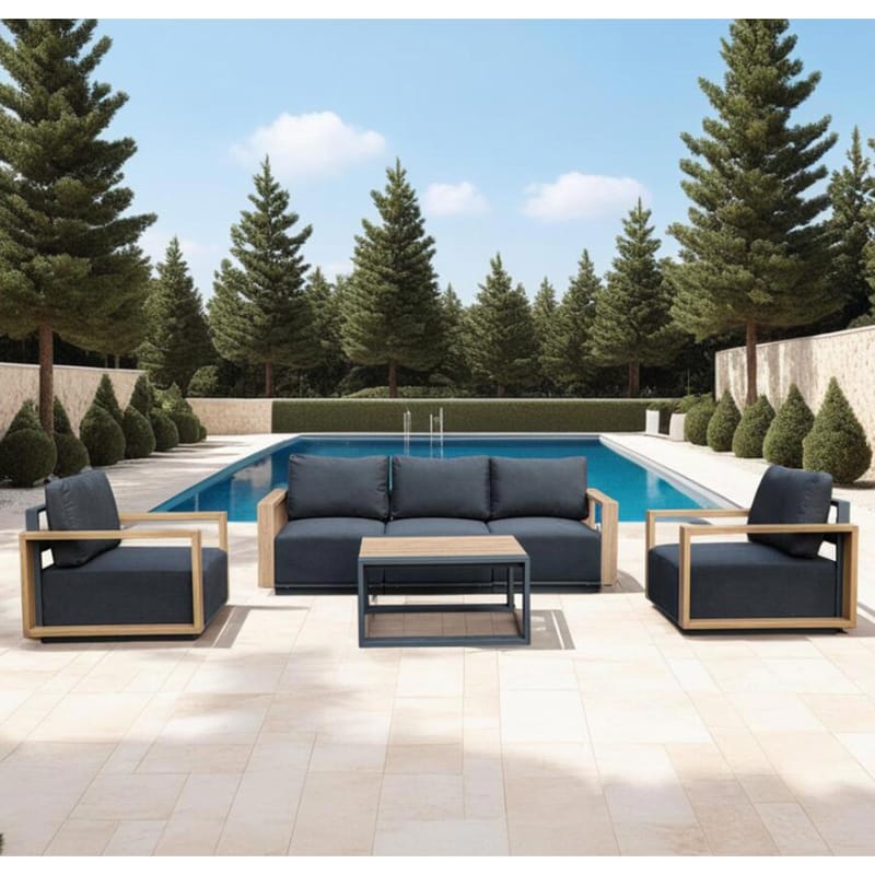 Soffmodul Fuller 68x89x70,5 cm - mörkgrå - Utemöbler - Loungemöbler - Modulsoffa utomhus - Mittmodul utesoffa