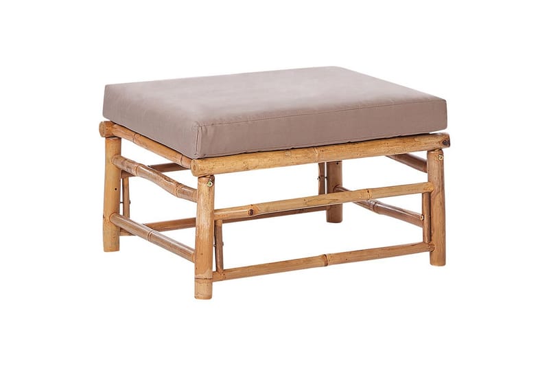 Trädgårdsfotpall Cerreto Beige/ljust trä - Beige/ljust trä - Utemöbler - Loungemöbler - Modulsoffa utomhus - Fotpall & pall utomhus