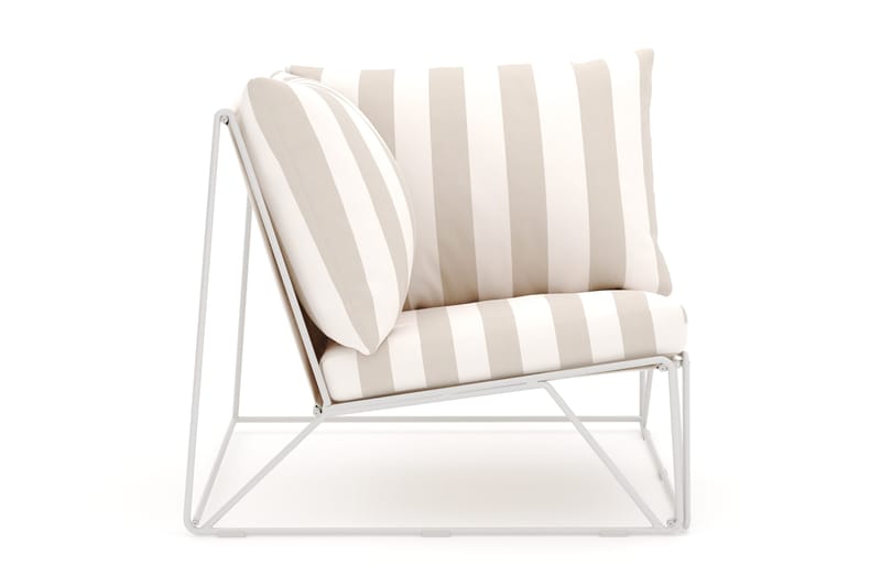 Usteryd hörnmodul utomhus - Beige/Striped - Utemöbler - Loungemöbler - Modulsoffa utomhus - Hörnmodul utesoffa