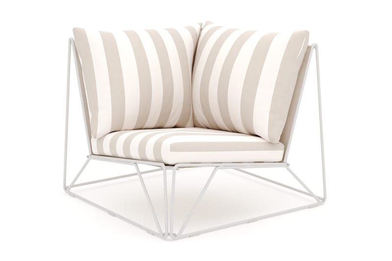 Usteryd hörnmodul utomhus, Beige/Striped