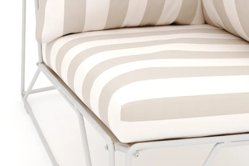 Usteryd hörnmodul utomhus - Beige/Striped - Utemöbler - Loungemöbler - Modulsoffa utomhus - Hörnmodul utesoffa