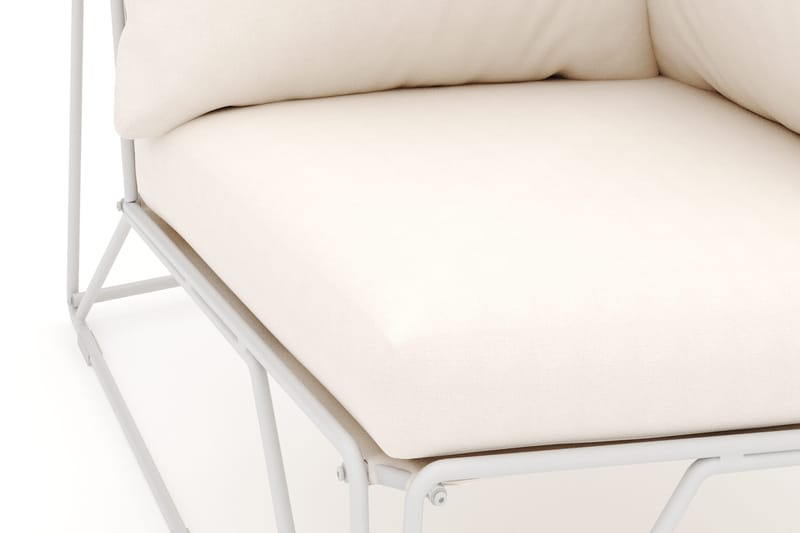 Usteryd hörnmodul utomhus i järn med vattenavisande dyna i beige - Beige - Utemöbler - Loungemöbler - Modulsoffa utomhus - Hörnmodul utesoffa