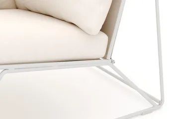 Usteryd hörnmodul utomhus i järn med vattenavisande dyna i beige - Beige - Utemöbler - Loungemöbler - Modulsoffa utomhus - Hörnmodul utesoffa
