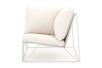 Usteryd hörnmodul utomhus i järn med vattenavisande dyna i beige - Beige - Utemöbler - Loungemöbler - Modulsoffa utomhus - Hörnmodul utesoffa