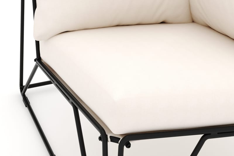 Usteryd hörnmodul utomhus - Svart/Beige - Utemöbler - Loungemöbler - Modulsoffa utomhus - Hörnmodul utesoffa