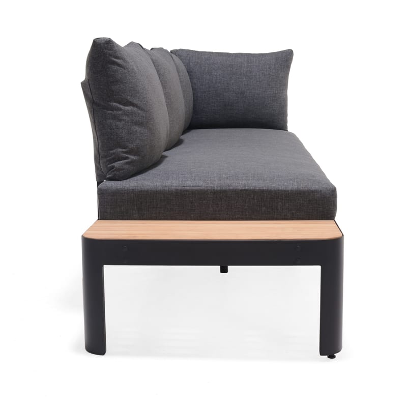 Utomhus modulsoffa Portals 3-sits - svart - Utemöbler - Loungemöbler - Loungesoffa