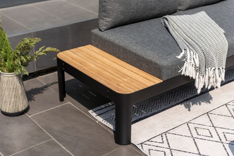 Utomhus modulsoffa Portals 3-sits - svart - Utemöbler - Loungemöbler - Loungesoffa