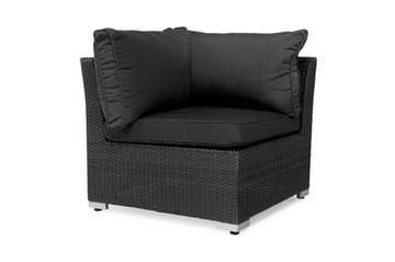 Wisconsin Hörndel Konstrotting/Svart - Hillerstorp - Utemöbler - Loungemöbler - Modulsoffa utomhus - Hörnmodul utesoffa