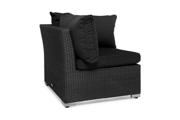 Wisconsin Hörndel Konstrotting/Svart - Hillerstorp - Utemöbler - Loungemöbler - Modulsoffa utomhus - Hörnmodul utesoffa