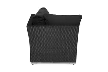 Wisconsin Hörndel Konstrotting/Svart - Hillerstorp - Utemöbler - Loungemöbler - Modulsoffa utomhus - Hörnmodul utesoffa