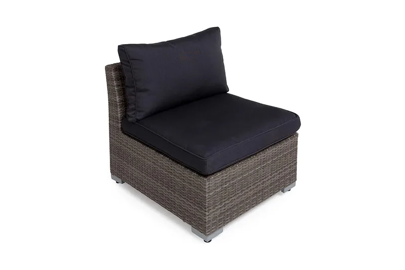 Wisconsin Mittmodul Konstrotting/Grå/Brun - Hillerstorp - Utemöbler - Loungemöbler - Modulsoffa utomhus - Mittmodul utesoffa
