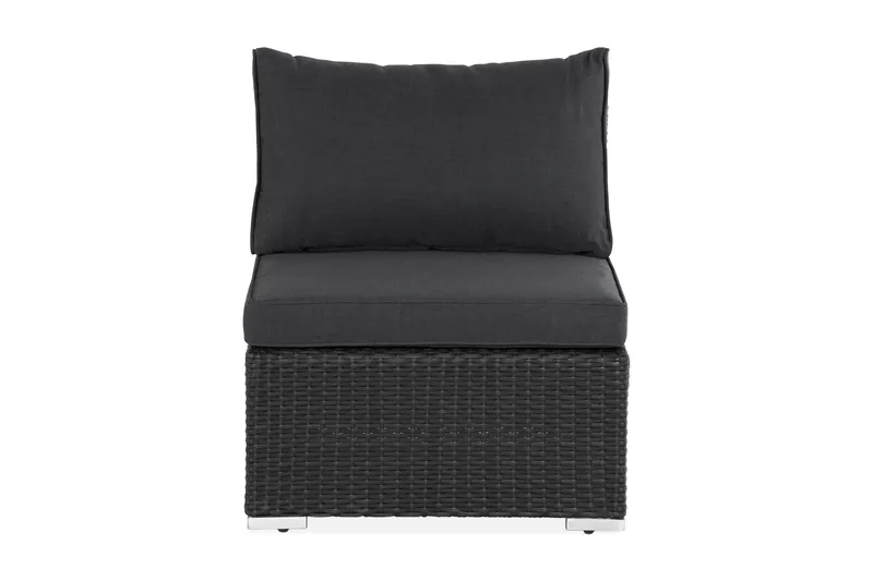Wisconsin Premium Mittmodul utomhus i konstrotting - Svart - Utemöbler - Loungemöbler - Modulsoffa utomhus