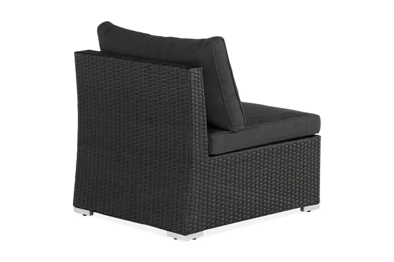 Wisconsin Premium Mittmodul utomhus i konstrotting - Svart - Utemöbler - Loungemöbler - Modulsoffa utomhus