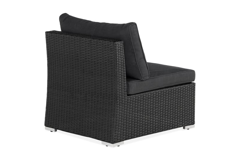 Wisconsin Premium Mittmodul utomhus i konstrotting - Svart - Utemöbler - Loungemöbler - Modulsoffa utomhus