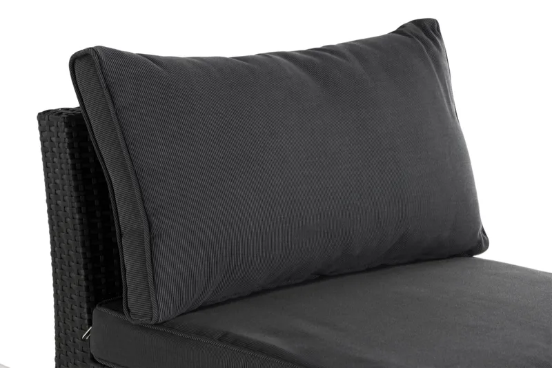 Wisconsin Premium Mittmodul utomhus i konstrotting - Svart - Utemöbler - Loungemöbler - Modulsoffa utomhus