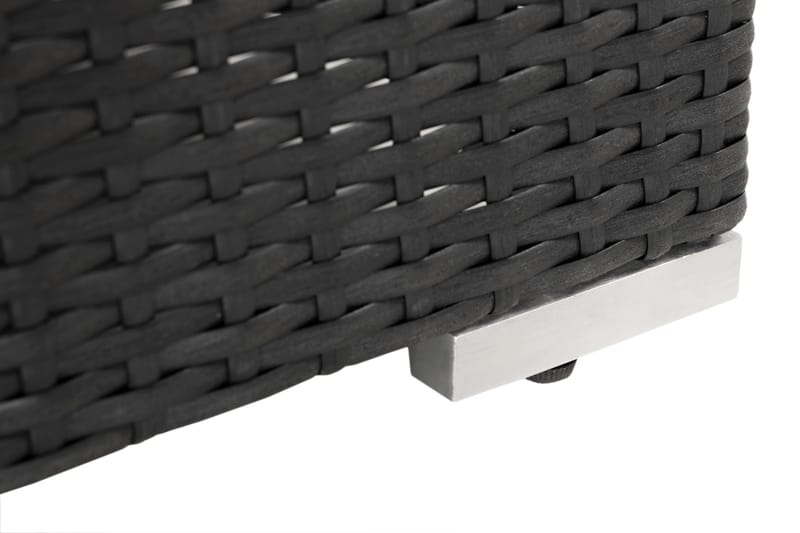 Wisconsin Premium Hörnmodul utomhus i konstrotting - Svart - Utemöbler - Loungemöbler - Modulsoffa utomhus - Hörnmodul utesoffa