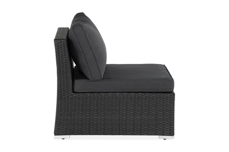 Wisconsin Premium Mittmodul utomhus i konstrotting - Svart - Utemöbler - Loungemöbler - Modulsoffa utomhus