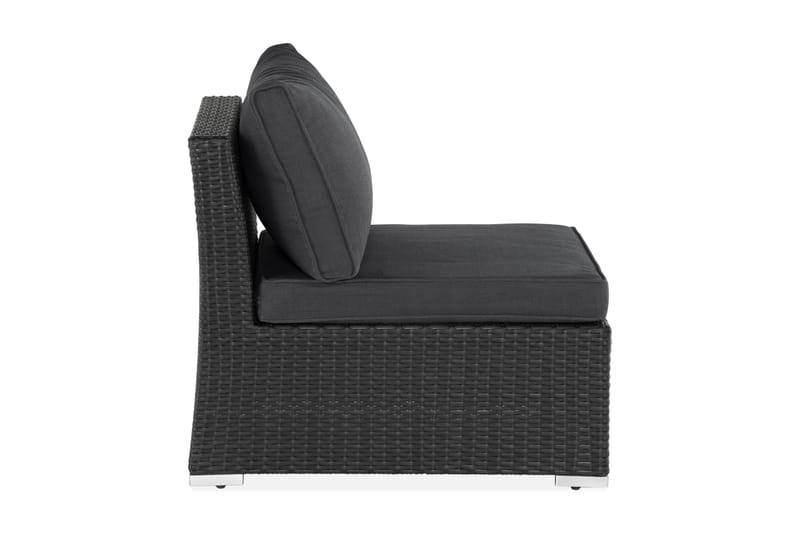 Wisconsin Premium Mittmodul utomhus i konstrotting - Svart - Utemöbler - Loungemöbler - Modulsoffa utomhus