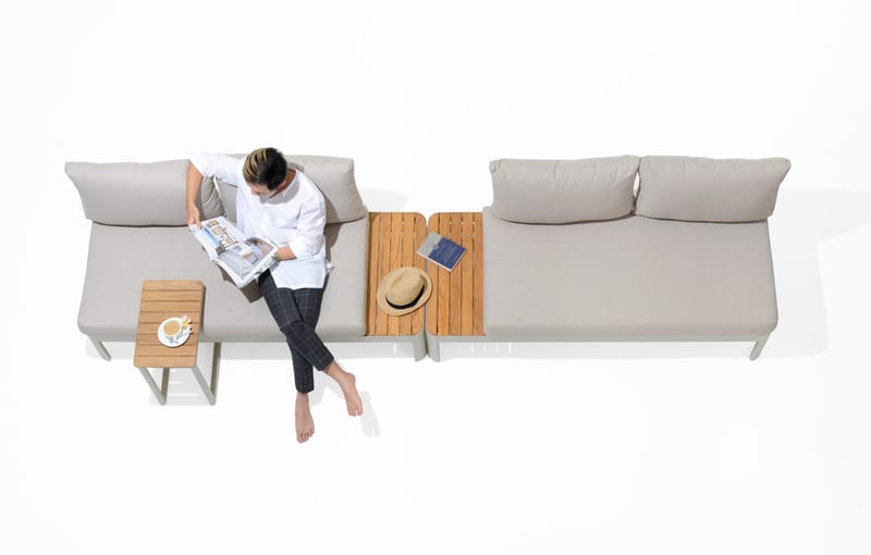 Modulset för utomhusbruk Portals 2x 2-sitssoffor - korallsand - Utemöbler - Loungemöbler - Soffgrupp utomhus