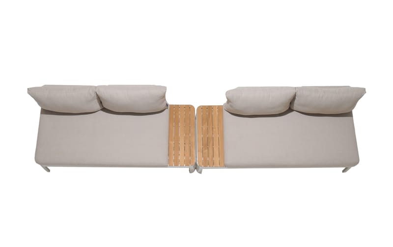 Modulset för utomhusbruk Portals 2x 2-sitssoffor - korallsand - Utemöbler - Loungemöbler - Soffgrupp utomhus