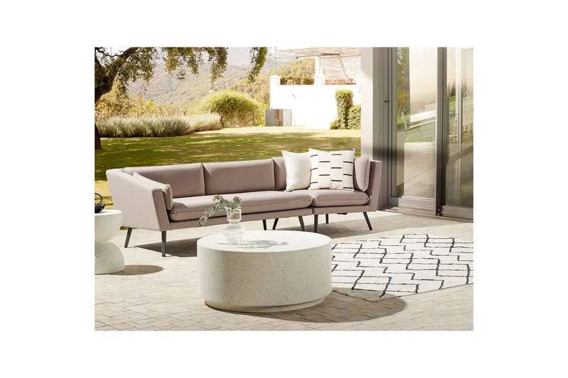 Soffa Loretello Beige/grå, Högervänd - Beige/grå, Högervänd - Utemöbler - Loungemöbler - Loungesoffa