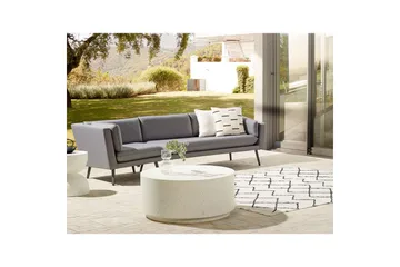 Soffa Loretello Grå, Vänstervänd - Grå, Vänstervänd - Utemöbler - Loungemöbler - Loungesoffa