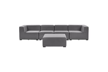 Soffa med fotpall Arezzo Grå/svart