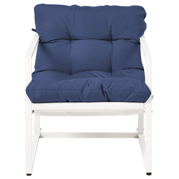 Soffgrupp utomhus med Bord 4-Sits Garda - Blå/Vit - Utemöbler - Loungemöbler - Soffgrupp utomhus