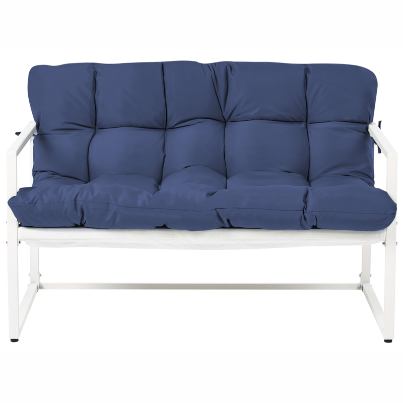 Soffgrupp utomhus med Bord 4-Sits Garda - Blå/Vit - Utemöbler - Loungemöbler - Soffgrupp utomhus
