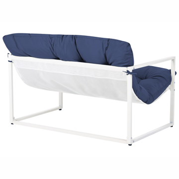 Soffgrupp utomhus med Bord 4-Sits Garda - Blå/Vit - Utemöbler - Loungemöbler - Soffgrupp utomhus