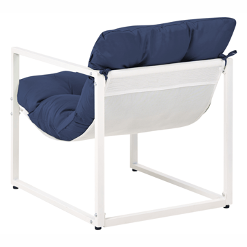 Soffgrupp utomhus med Bord 4-Sits Garda - Blå/Vit - Utemöbler - Loungemöbler - Soffgrupp utomhus