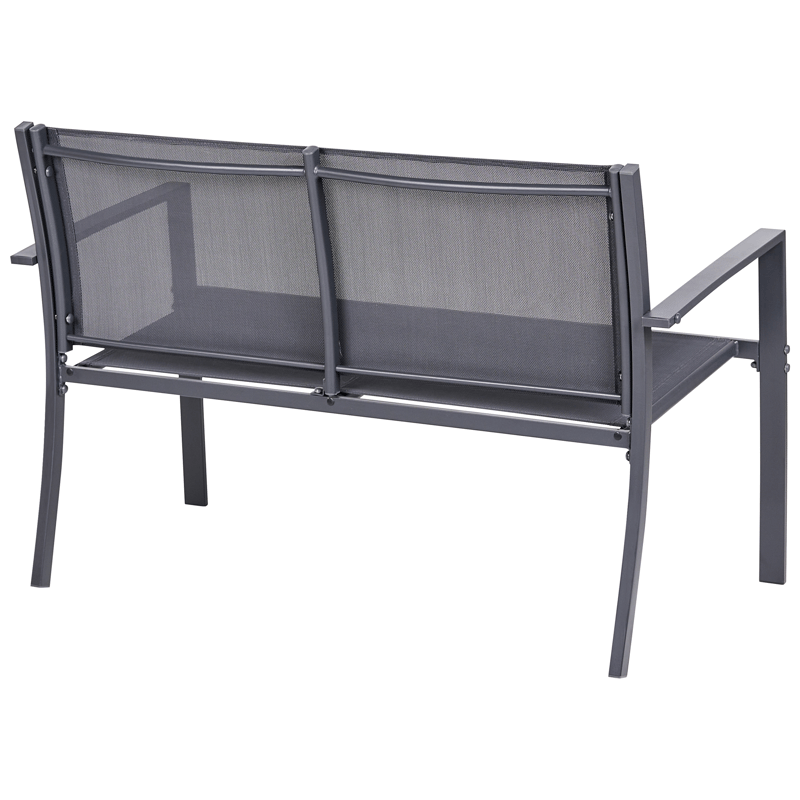 Soffgrupp utomhus med Bord 4-Sits Tavoleto - Mörkgrå - Utemöbler - Loungemöbler - Soffgrupp utomhus