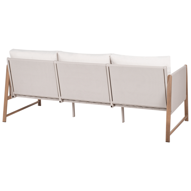 Soffgrupp utomhus med Bord och Fotpall 5-Sits Nola - Beige/Brun - Utemöbler - Loungemöbler - Soffgrupp utomhus