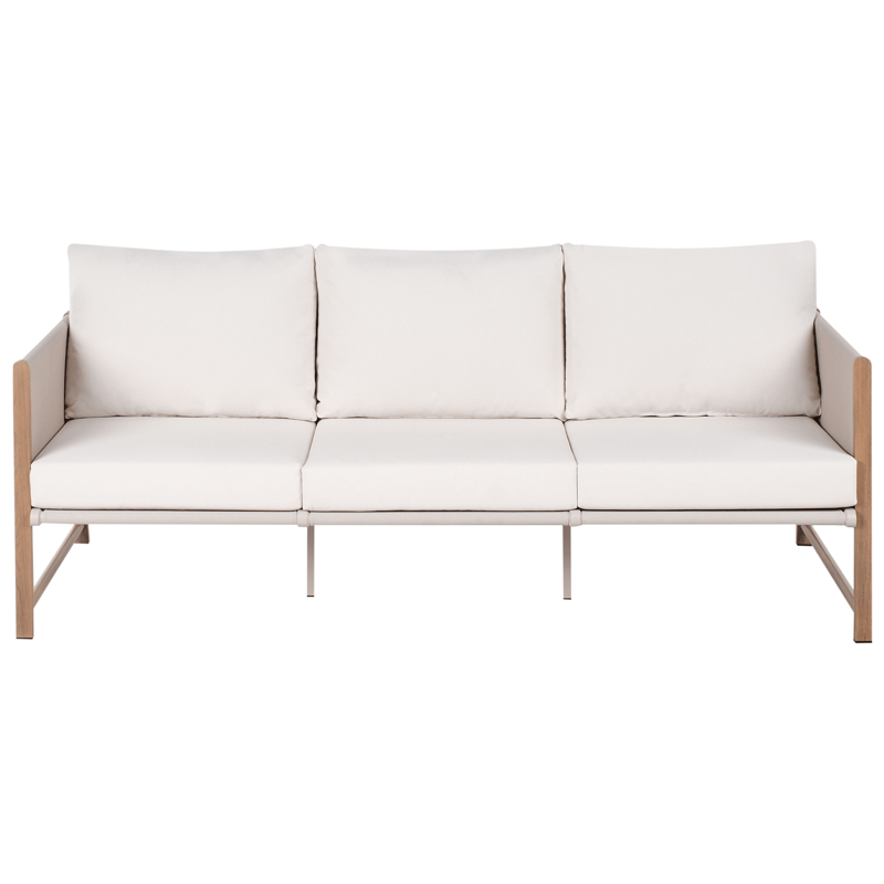 Soffgrupp utomhus med Bord och Fotpall 5-Sits Nola - Beige/Brun - Utemöbler - Loungemöbler - Soffgrupp utomhus