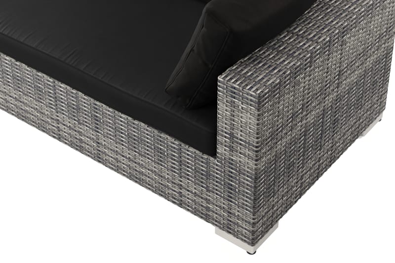 Bahamas utomhus L-soffa vänster 8-sits med fåtölj och bord - Grå - Utemöbler - Loungemöbler - Soffgrupp utomhus