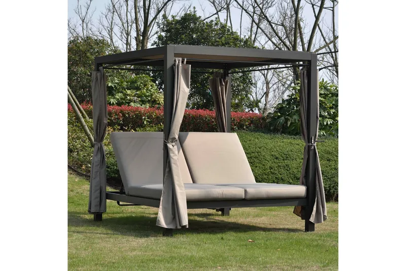 Morocco Solsäng - Mörkbrun/Beige - Utemöbler - Loungemöbler - Solbädd