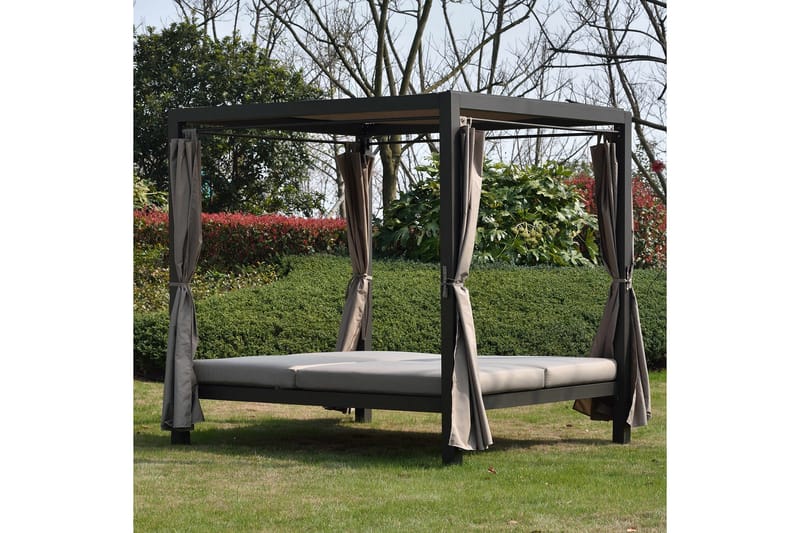 Morocco Solsäng - Mörkbrun/Beige - Utemöbler - Loungemöbler - Solbädd