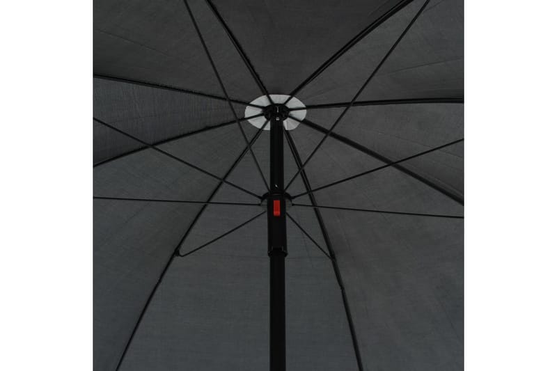 Trädgårdssoffa 2-sits med dynor & parasoll konstrotting grå - Grå - Solsäng & Solvagnar - Solbädd