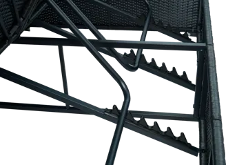 Solsäng 200×160 cm – Extra bred solsäng i svart | Glyxnäs - Utemöbler - Loungemöbler - Solbädd