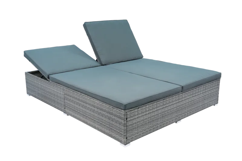 Solsäng utomhus | Justerbar rygg | Dyna ingår | Glyxnäs Grå, undefined