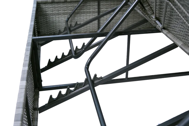 Solsäng utomhus | Justerbar rygg | Dyna ingår | Glyxnäs Grå - Utemöbler - Loungemöbler - Solbädd