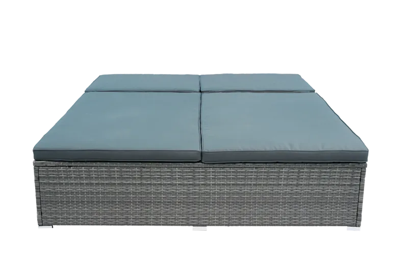 Solsäng utomhus | Justerbar rygg | Dyna ingår | Glyxnäs Grå - Utemöbler - Loungemöbler - Solbädd