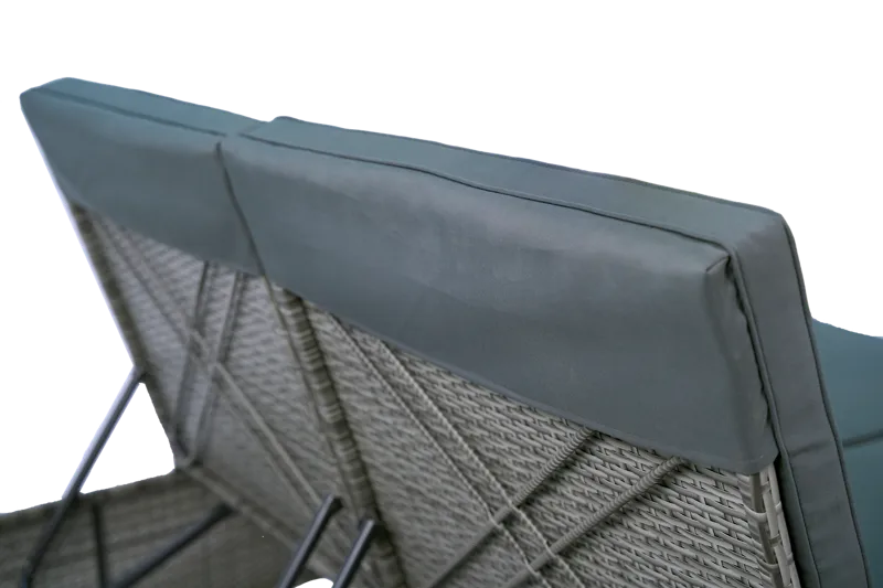 Solsäng utomhus | Justerbar rygg | Dyna ingår | Glyxnäs Grå - Utemöbler - Loungemöbler - Solbädd