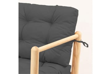 Trädgård 1-sitssoffa Hue Antracit - Antracit - Utemöbler - Loungemöbler - Loungesoffa