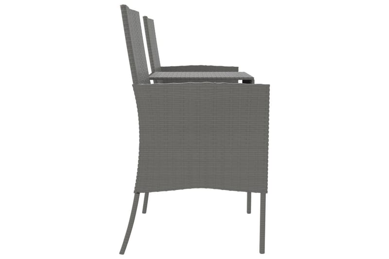 Trädgårdssoffa 2-sits med Utebord konstrotting antracit - Antracit - Utemöbler - Loungemöbler - Loungesoffa