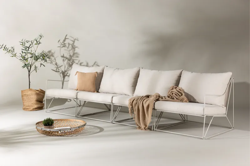 Usteryd 4 sits Loungesoffa - Beige - Utemöbler - Loungemöbler - Loungesoffa