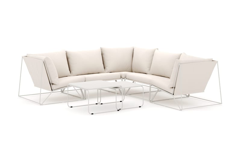 Usteryd utomhus hörnsoffa 5-sits vändbar - Beige/Beige - Utemöbler - Loungemöbler - Loungesoffa